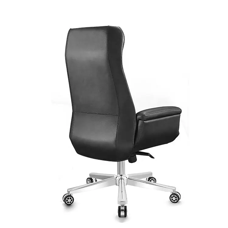 Cheap Massage Soft Ergonomic Office Furniture Executive Recliner boss Chairs Luxury Black PU Leather Office Chair — image 3