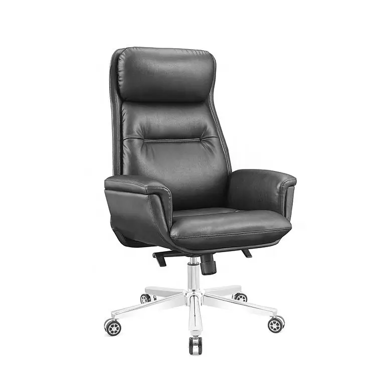 Cheap Massage Soft Ergonomic Office Furniture Executive Recliner boss Chairs Luxury Black PU Leather Office Chair — image 5