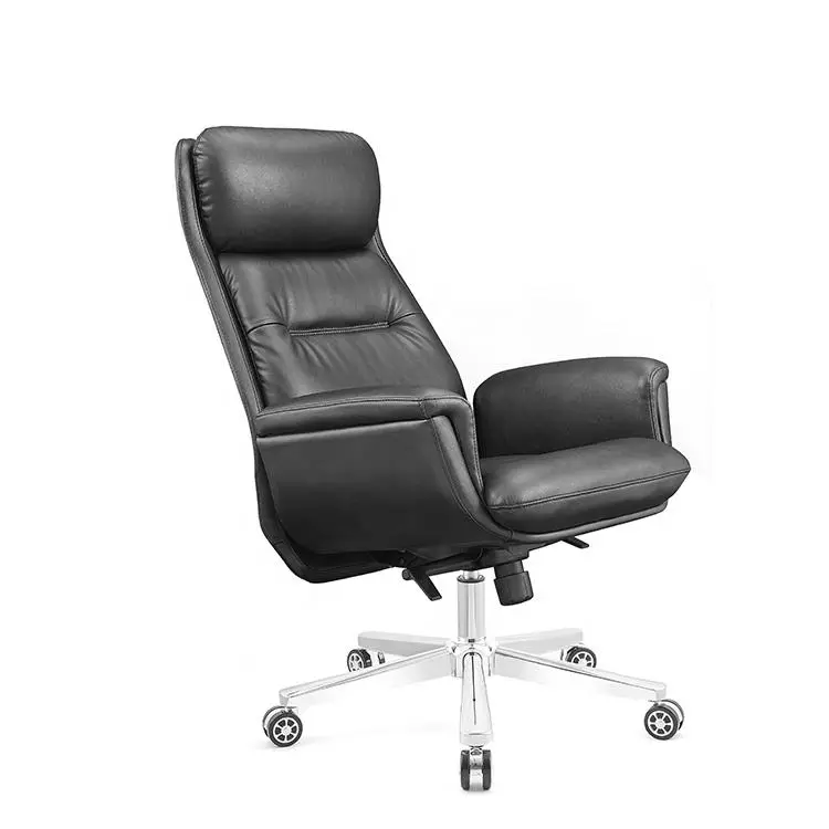 Cheap Massage Soft Ergonomic Office Furniture Executive Recliner boss Chairs Luxury Black PU Leather Office Chair — image 6