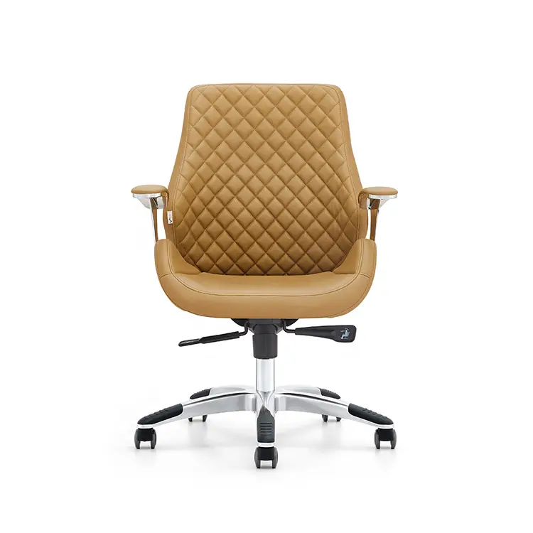 Wholesale Manufacturer China Brown Leather Work Ergonomic boss Desk Executive Chair PU Leather Office Chair — view 1