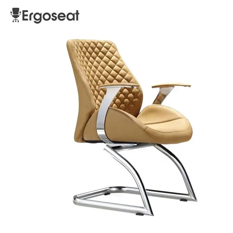 Wholesale Manufacturer China Brown Leather Work Ergonomic boss Desk Executive Chair PU Leather Office Chair — image 6