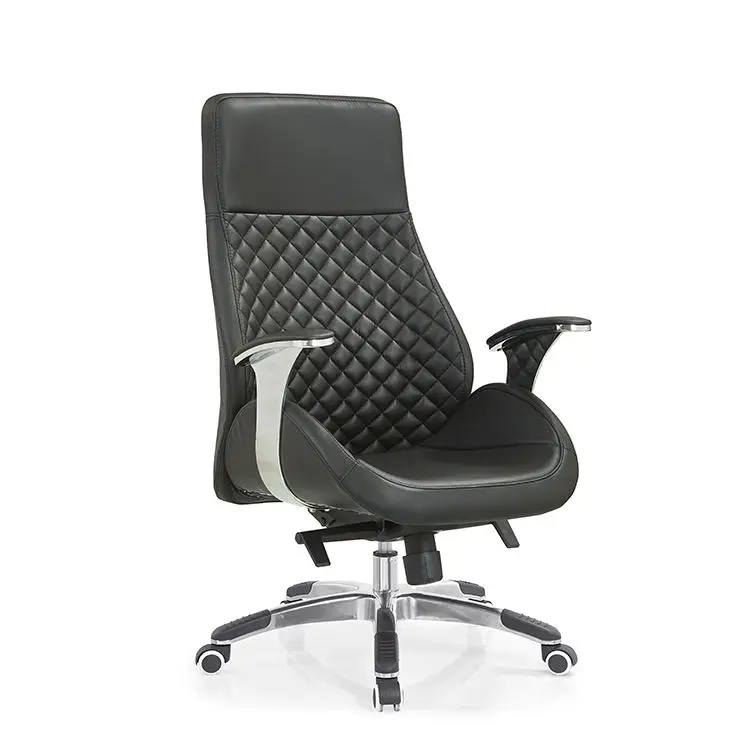 Wholesale Manufacturer China Brown Leather Work Ergonomic boss Desk Executive Chair PU Leather Office Chair — image 7