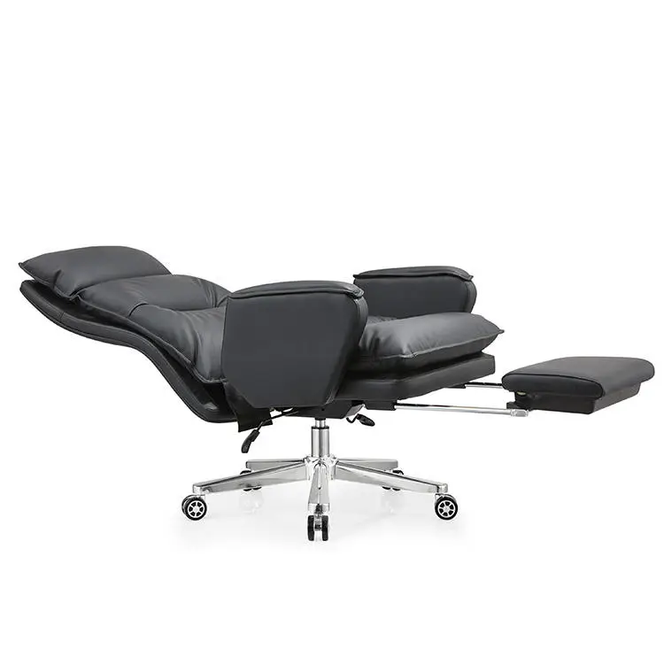 Black Pu Leather Luxury Office Chair Revolving Wholesale Swivel Executive Chair Luxury Office — image 3