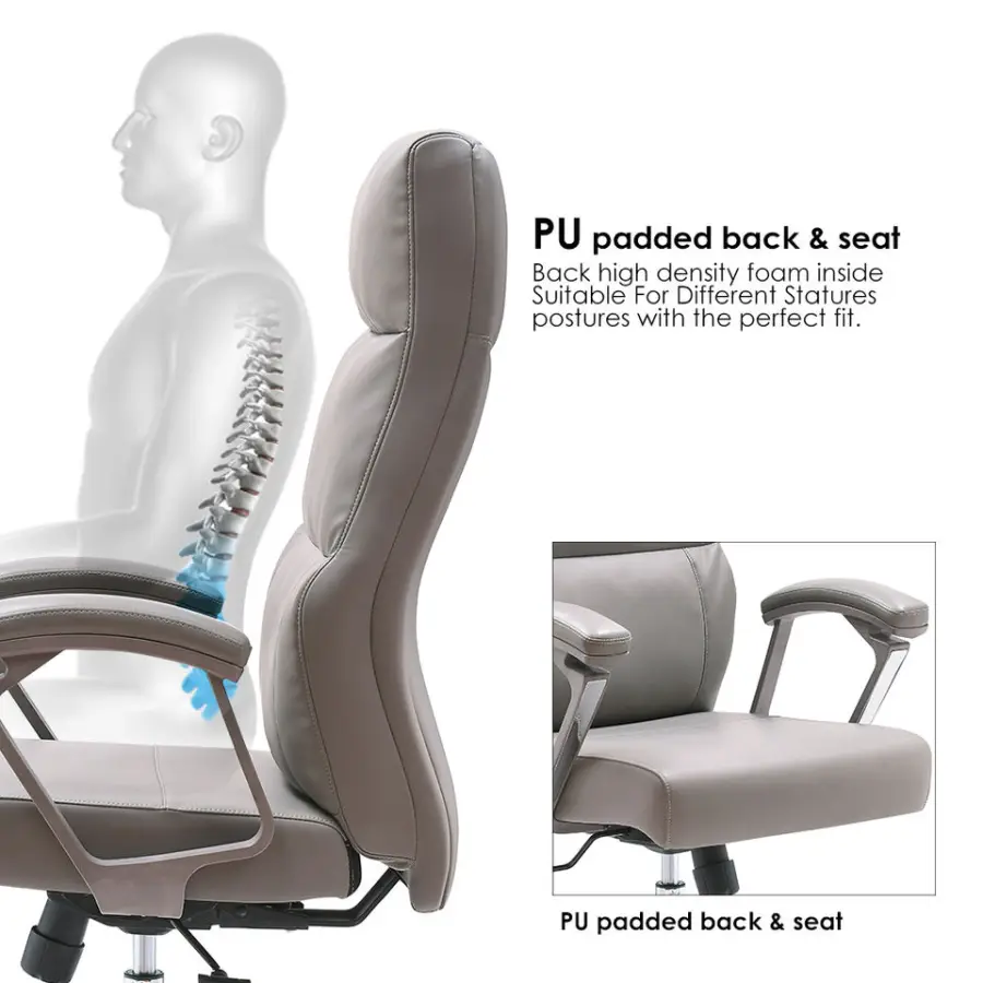 Wholesale Discount Promotion Vintage Large boss Manager Director Conference Meeting Lumbar Support Leather Office Chair Luxury — image 3