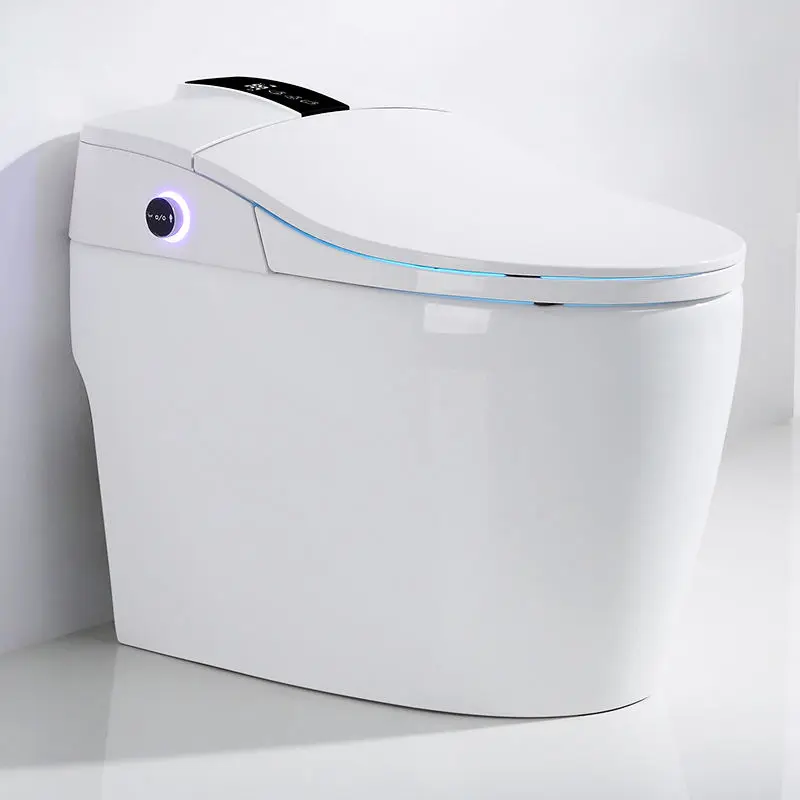 Modern Hidden Water tank Electric Toilet Bowl Ceramic One Piece Water Closet Floor Mounted Intelligent Smart Toilets — view 1