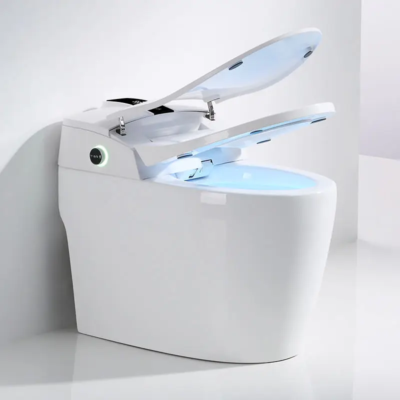 Modern Hidden Water tank Electric Toilet Bowl Ceramic One Piece Water Closet Floor Mounted Intelligent Smart Toilets — view 2