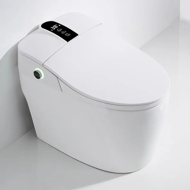 Modern Hidden Water tank Electric Toilet Bowl Ceramic One Piece Water Closet Floor Mounted Intelligent Smart Toilets — view 3