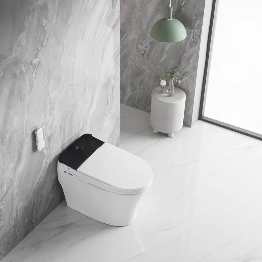 Health Life Good Quality Safe Wc Piss Intelligent Water Closet Bathroom Floor Mounted Automatic Self-clean Smart Ceramic Toilet — image 4