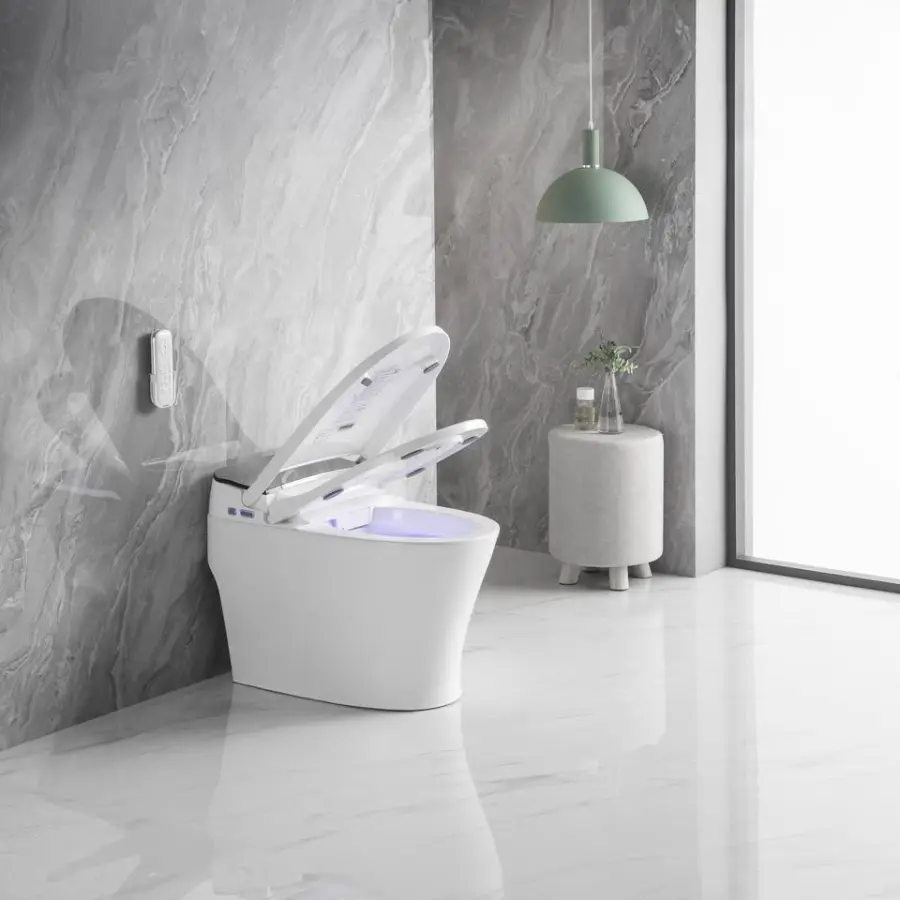 Health Life Good Quality Safe Wc Piss Intelligent Water Closet Bathroom Floor Mounted Automatic Self-clean Smart Ceramic Toilet — image 5