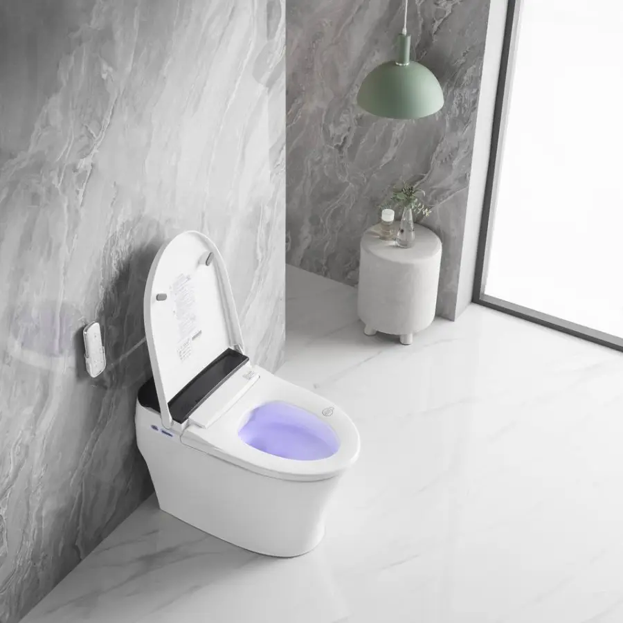 Health Life Good Quality Safe Wc Piss Intelligent Water Closet Bathroom Floor Mounted Automatic Self-clean Smart Ceramic Toilet — image 6