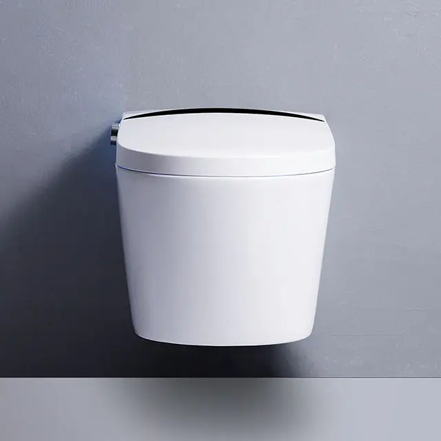 High Quality Wall Mounted Ceramic One Piece Electric Intelligent Toilet Bowl Automatic Bathroom Wall Hung Smart Toilet Wc — image 6