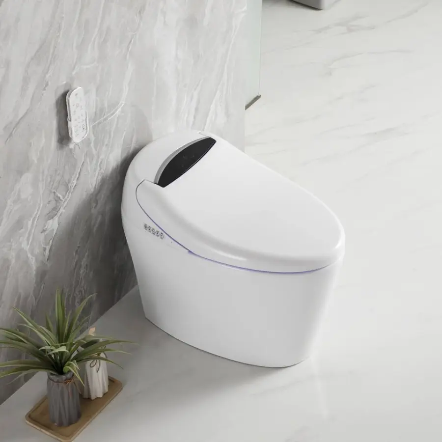 Modern Luxury Fashion Style Comfortable Seat Washroom Intelligent Inodoro Automatic Self-clean CUPC Smart Ceramic Toilet Bowl — image 2