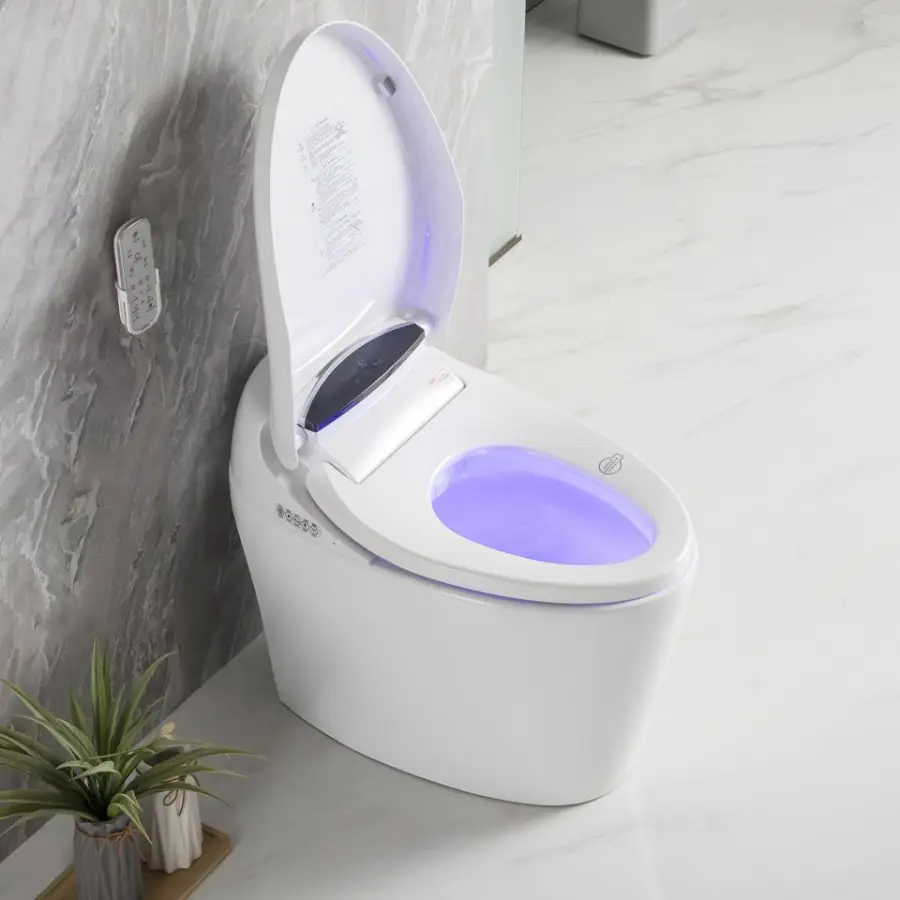 Modern Luxury Fashion Style Comfortable Seat Washroom Intelligent Inodoro Automatic Self-clean CUPC Smart Ceramic Toilet Bowl — image 4