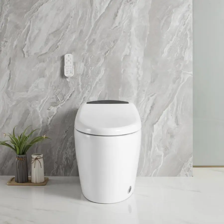 Modern Luxury Fashion Style Comfortable Seat Washroom Intelligent Inodoro Automatic Self-clean CUPC Smart Ceramic Toilet Bowl — image 5