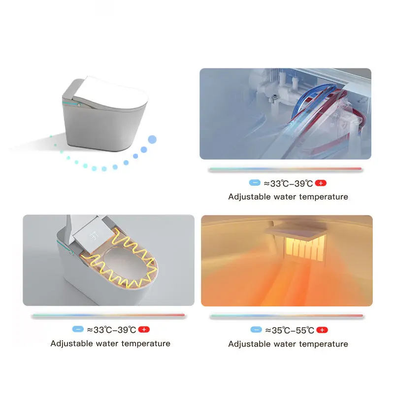 Automatic Wc Sanitary Ware Water Closet Toilet Bowl Floor Mounted Luxury Ceramic Bathroom Intelligent Smart Toilet Commode — image 6