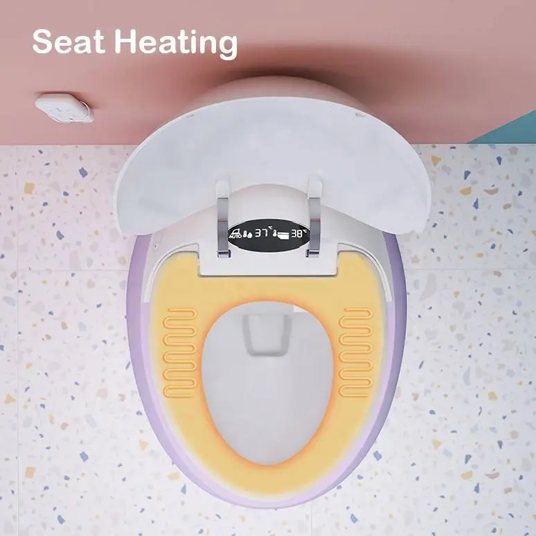 Intelligent Floor Mounted Wc Porcelain Toilet Bowl Bathroom Egg Shaep One Piece Automatic Ceramic Smart Toilet for Hotel Home — image 4
