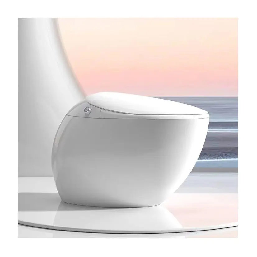 New Creation Hot Sale Floor Mounted Automatic Porcelain Toilet Bowl Bathroom Ceramic Intelligent One Piece Smart Toilet — view 1