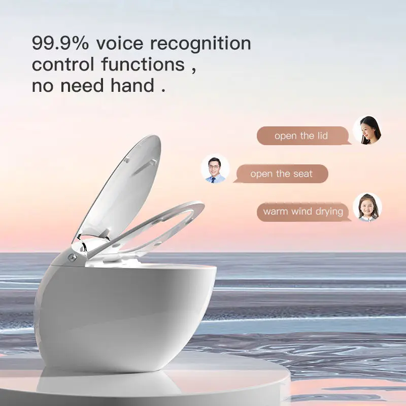 New Creation Hot Sale Floor Mounted Automatic Porcelain Toilet Bowl Bathroom Ceramic Intelligent One Piece Smart Toilet — view 2