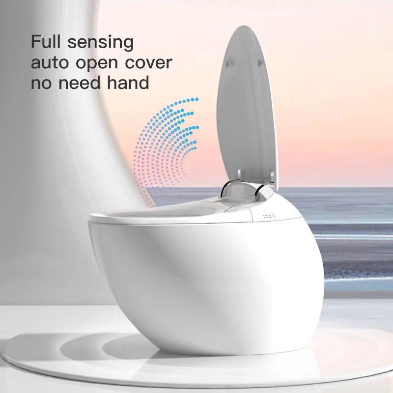 New Creation Hot Sale Floor Mounted Automatic Porcelain Toilet Bowl Bathroom Ceramic Intelligent One Piece Smart Toilet — view 3