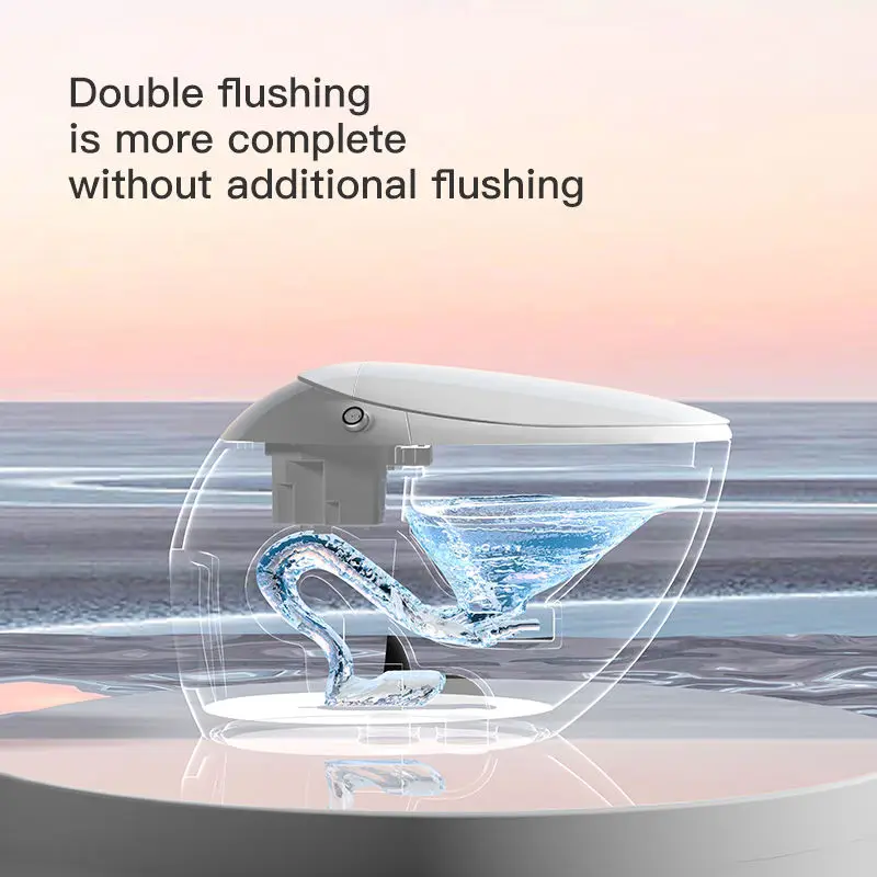 New Creation Hot Sale Floor Mounted Automatic Porcelain Toilet Bowl Bathroom Ceramic Intelligent One Piece Smart Toilet — view 6