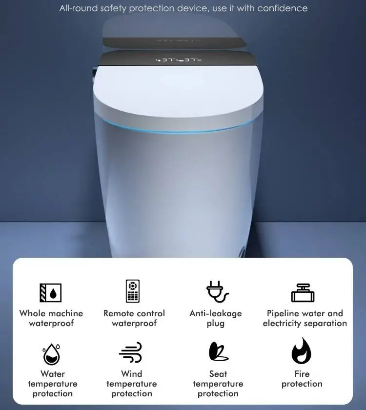 Intelligent Porcelain Cheap Price Water Closet Automatic Toilet Bowl Bathroom One Piece Ceramic Smart Toilet Commode — image 2