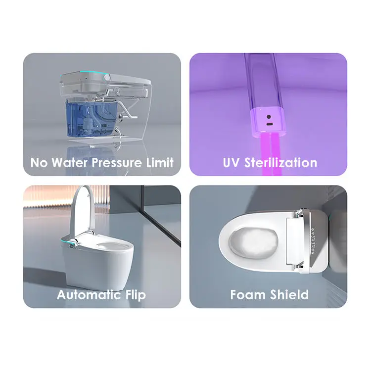 Intelligent Sanitary Ware Water Closet Bathroom Ceramic Floor Mounted Automatic Toilet Bowl Inodoro Smart Toilet With Bidet — image 5