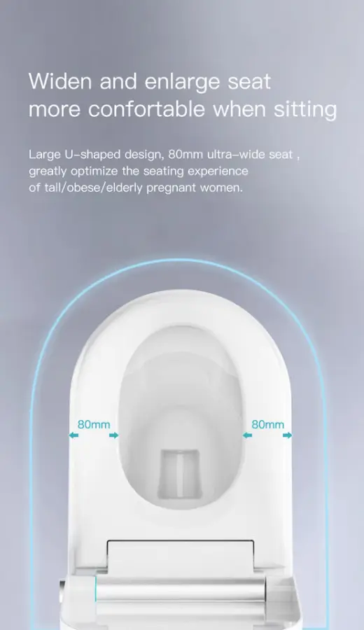 Color Ambient Light Elongated Intelligent Sanitary Ware Water Closet Bathroom Automatic Floor Mounted Ceramic Smart Toilet — image 7