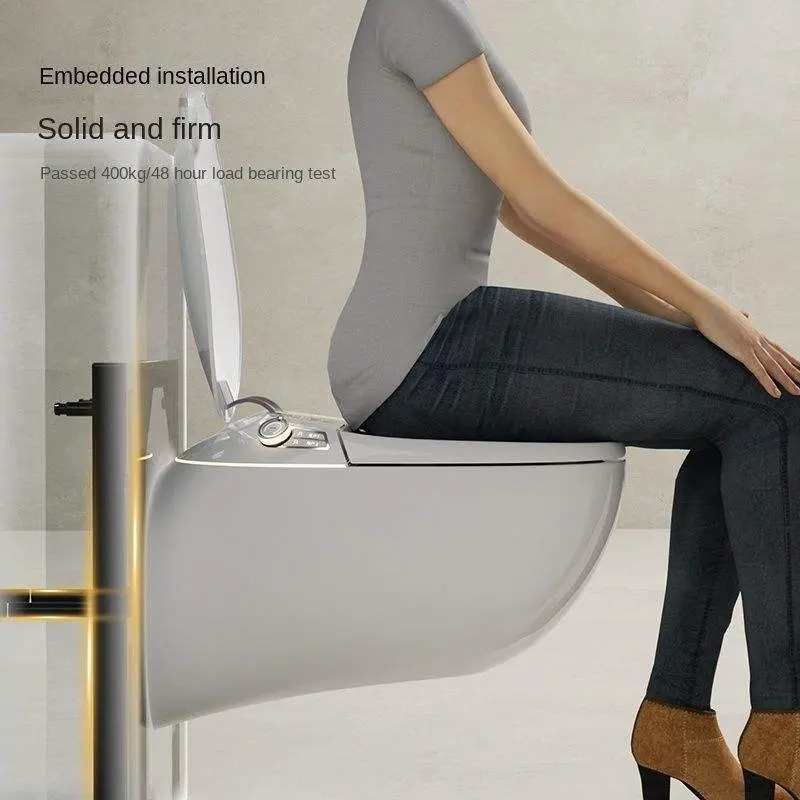 High-end Egg Shape Hanging Automatic Sanitary Ware WC Water Closet Bathroom Intelligent Electric Ceramic Wall Hung Smart Toilet — image 3
