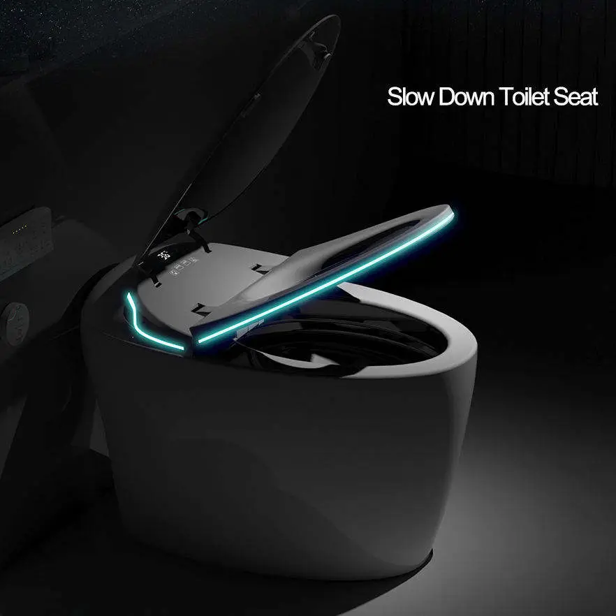 Egg Shape Floor Mounted Aroma System Intelligent Water Closet Bathroom Ceramic Automatic UV Lamp Smart Toilet Commode — image 7