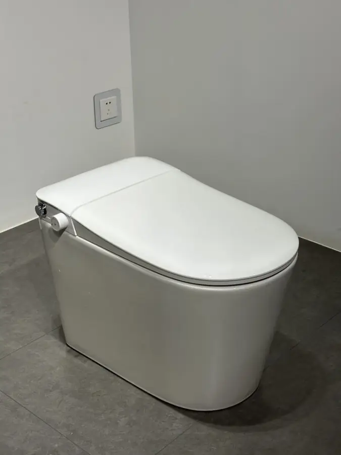 Plug-free Intelligent Sanitary Ware Toilet Commode Bathroom Floor Mounted Ceramic Automatic One Piece Smart Toilet Commode — image 3
