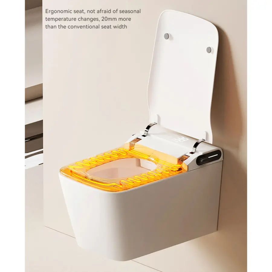 Luxury Modern Design Wall Mounted White Color Intelligent Water Closet Bathroom Automatic Wall Hung Smart Toilet Bowl — image 6