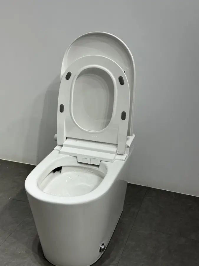 Plug-free Intelligent Sanitary Ware Toilet Commode Bathroom Floor Mounted Ceramic Automatic One Piece Smart Toilet Commode — image 6