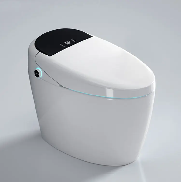 New Arrival Hot Sale Floor Mounted Intelligent Inodoro Bathroom Ceramic Automatic Smart Toilet Commode — view 1