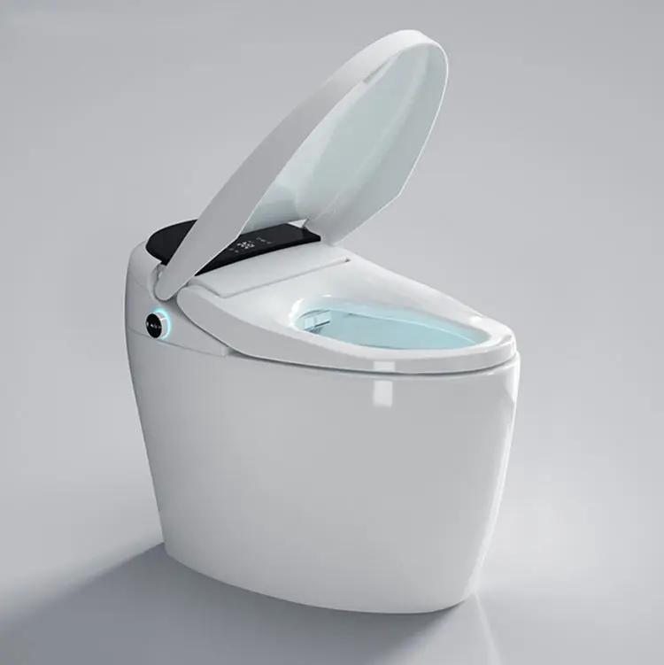 New Arrival Hot Sale Floor Mounted Intelligent Inodoro Bathroom Ceramic Automatic Smart Toilet Commode — view 2