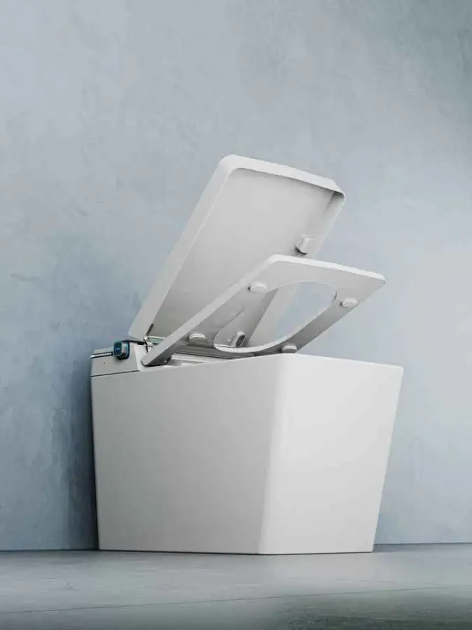 Square Shape New Design Ceramic Intelligent Water Closet Bathroom Floor Mounted Automatic Smart Toilet Commode — image 3
