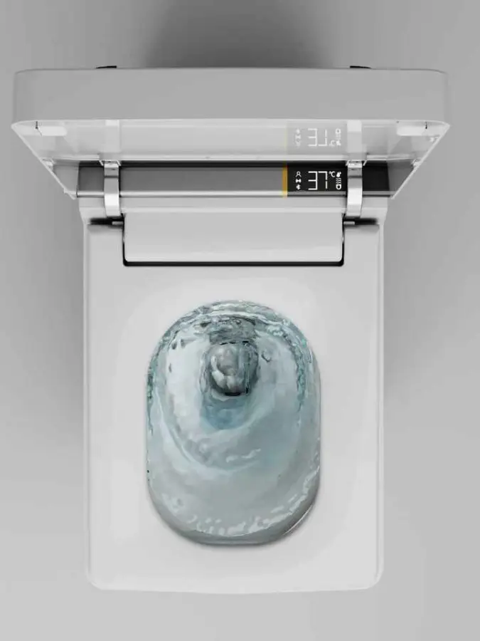 Square Shape New Design Ceramic Intelligent Water Closet Bathroom Floor Mounted Automatic Smart Toilet Commode — image 4