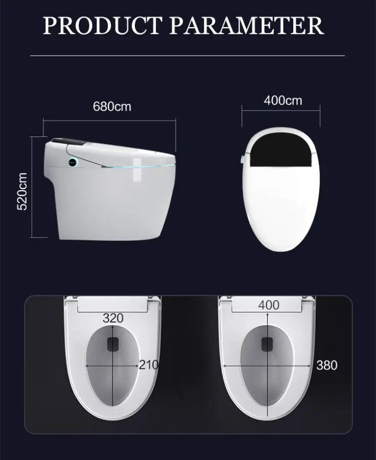 New Arrival Hot Sale Floor Mounted Intelligent Inodoro Bathroom Ceramic Automatic Smart Toilet Commode — view 6