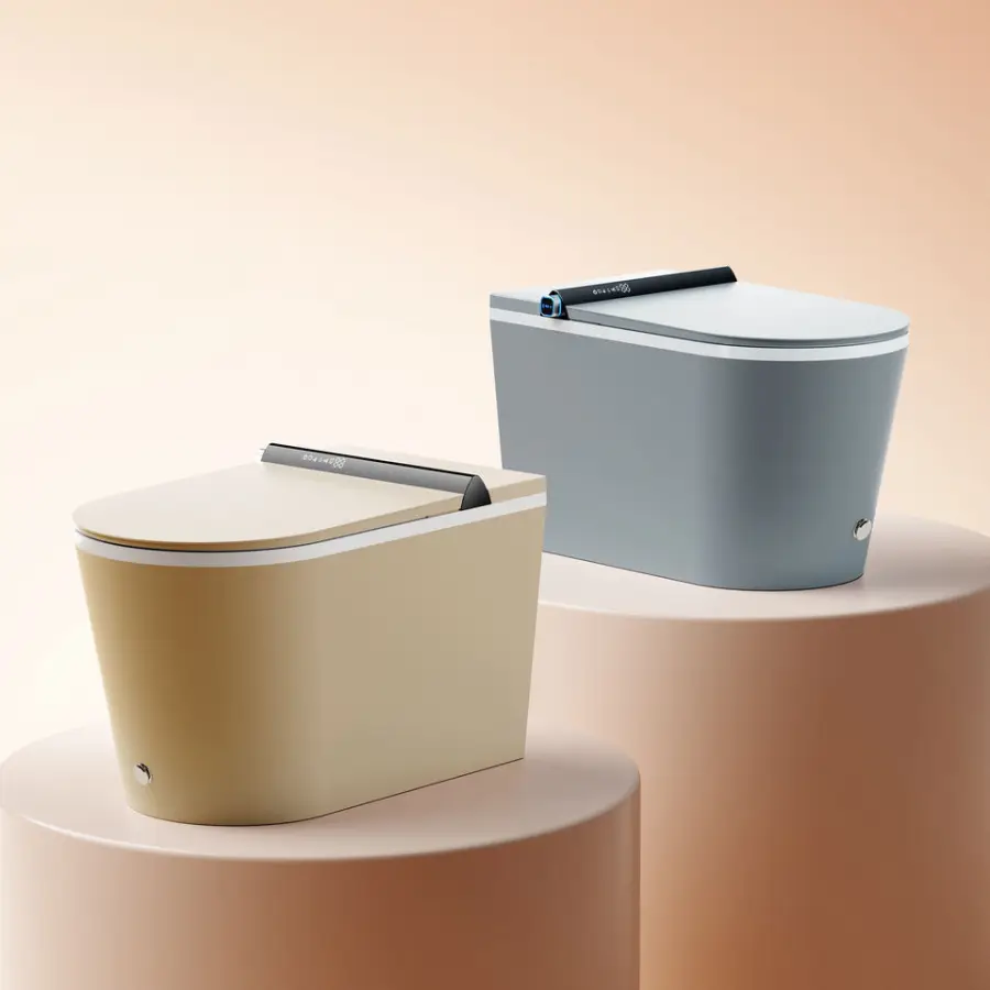 Auto Sensor Flush Open Electric Floor Mounted Intelligent Water Closet Bathroom Sanitary Ware WC Smart Toilet Bowl — view 1