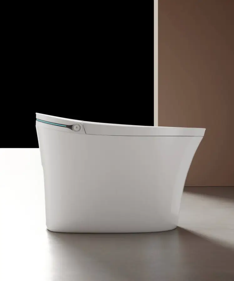 Special Design Intelligent Sanitary Ware Hot Sale Water Closet Bathroom Automatic Floor Mounted WC Smart Toilet Bowl — image 3
