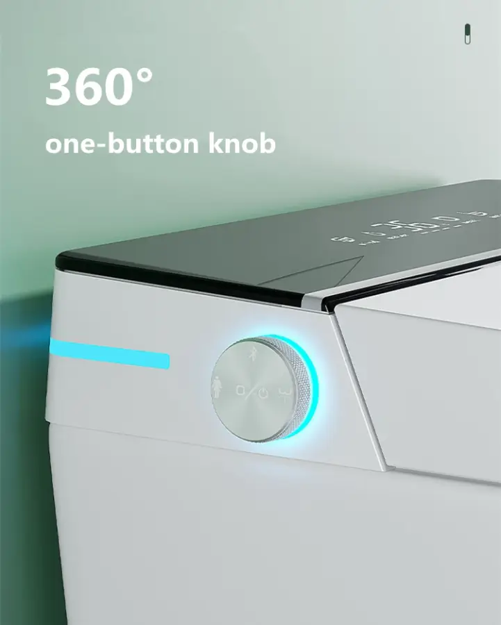 Small Size Intelligent Water Closet Bathroom Auto Sensor Floor Mounted One Piece Smart Toilet Commode — image 3