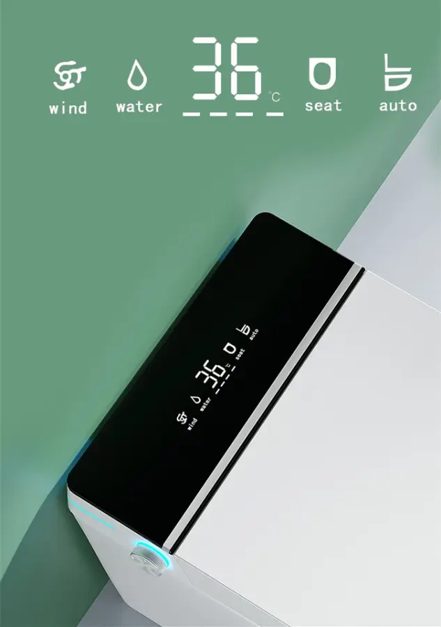 Small Size Intelligent Water Closet Bathroom Auto Sensor Floor Mounted One Piece Smart Toilet Commode — image 5