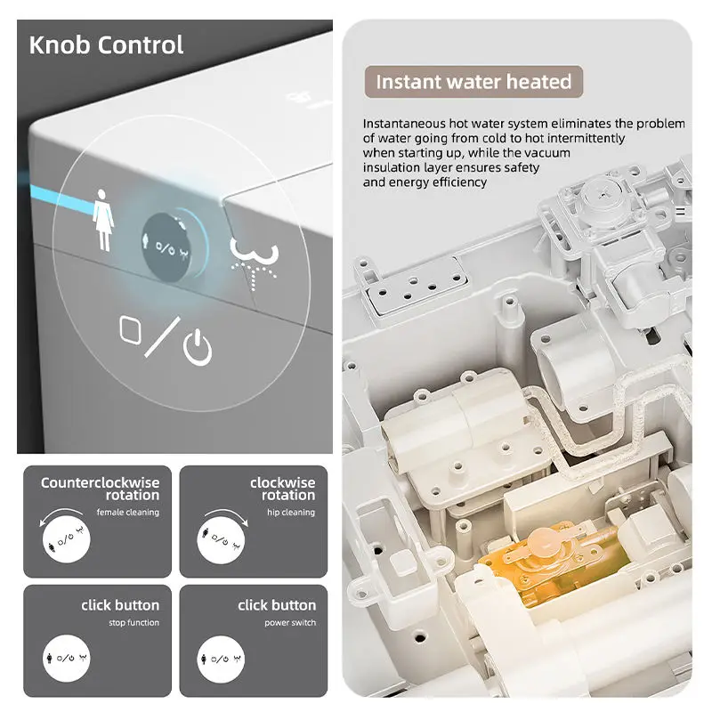 Wall Mounted Electric Intelligent Water Closet Auto Sensor Bathroom Wall Hung One Piece Smart Toilet — image 3
