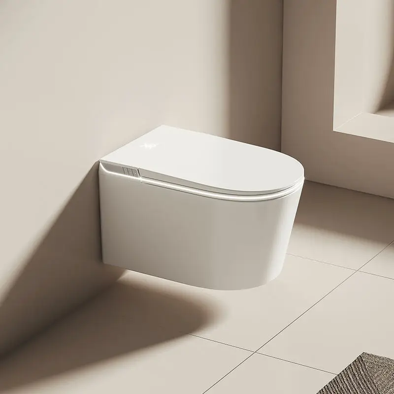 New Arrival High-end Good Quality Wall Mounted White Color Intelligent Inodoro Bathroom Wall Hung Auto Smart Toilet — view 1