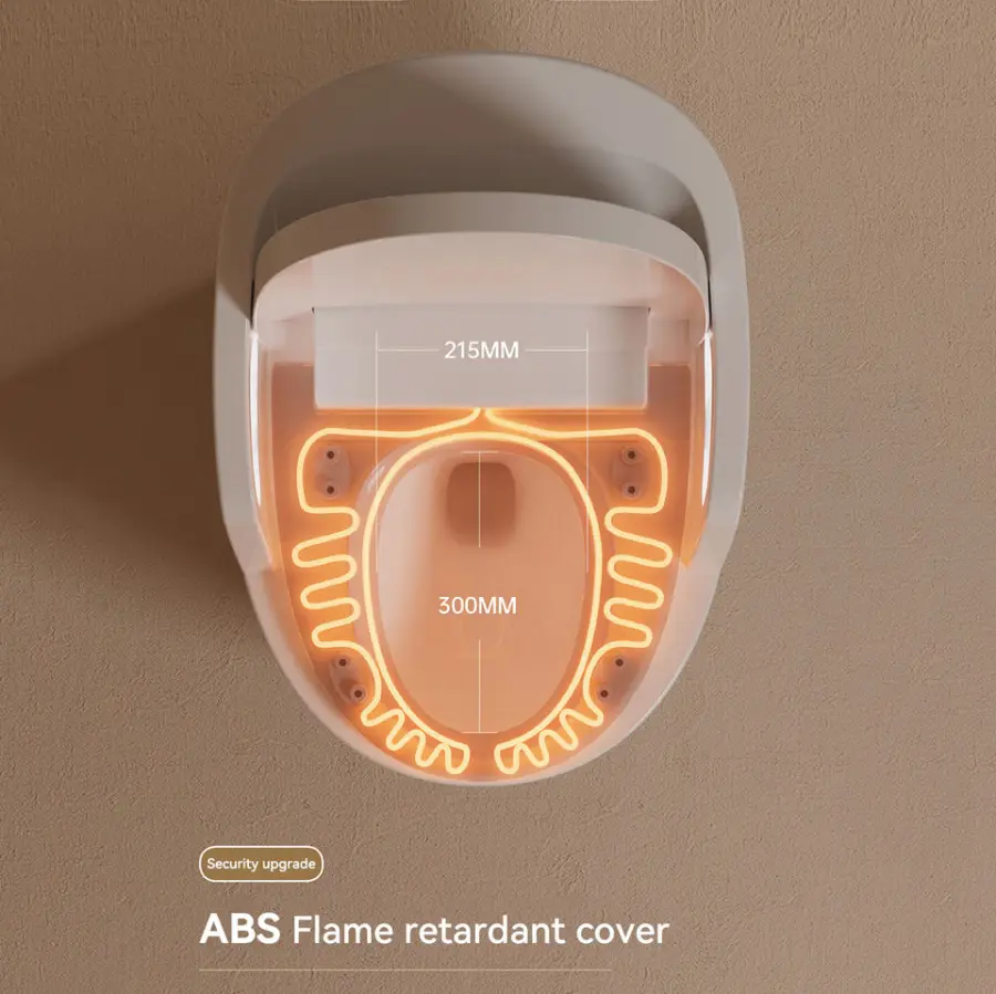 Old Man Design Armrest Semi-ring Back Design Intelligent Ceramic Automatic Bathroom Ceramic Floor Mounted One Piece Smart Toilet — image 2