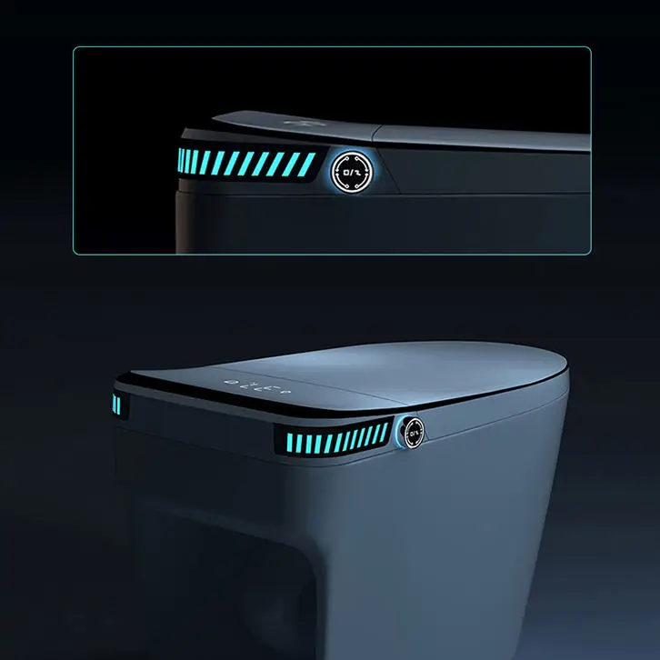 One Piece No Pressure Limit Intelligent Floor Mounted Water Closet Bathroom Ceramic Auto Open Seat Smart Toilet — image 3