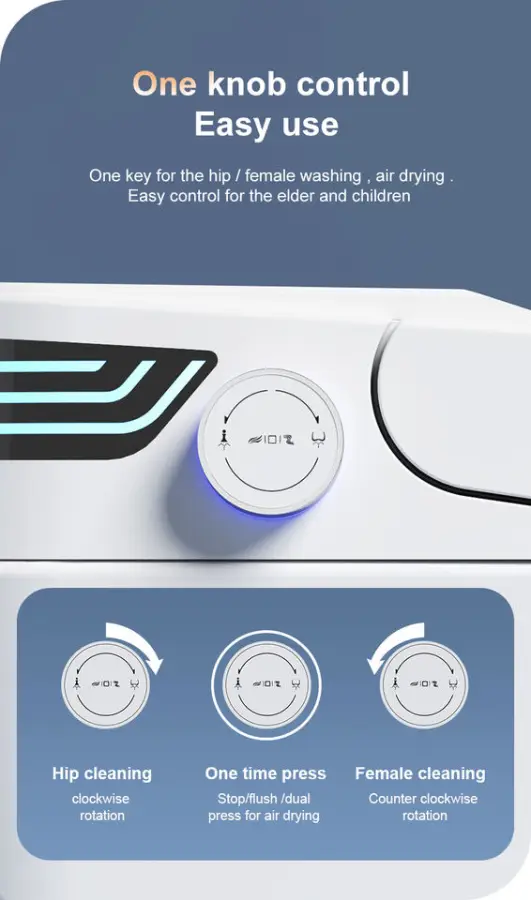 White Color Floor Mounted Intelligent Ceramic Handmade Sanitary Ware Bathroom Water Closet Smart Toilet Commode — image 3