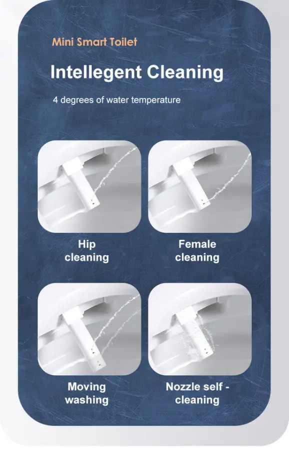 White Color Floor Mounted Intelligent Ceramic Handmade Sanitary Ware Bathroom Water Closet Smart Toilet Commode — image 4