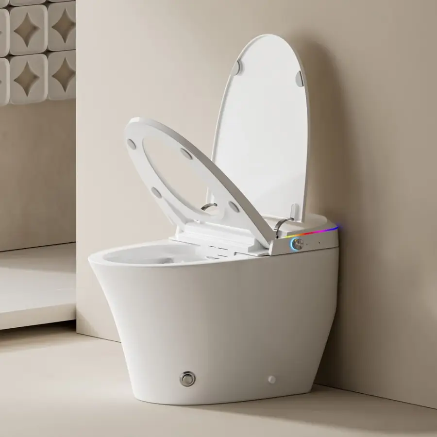 IPX4 LED Screen Display CUPC ETL ADA Good Quality Intelligent Floor Mounted Sanitary Ware Ceramic One Piece Smart Toilet Bowl — image 6