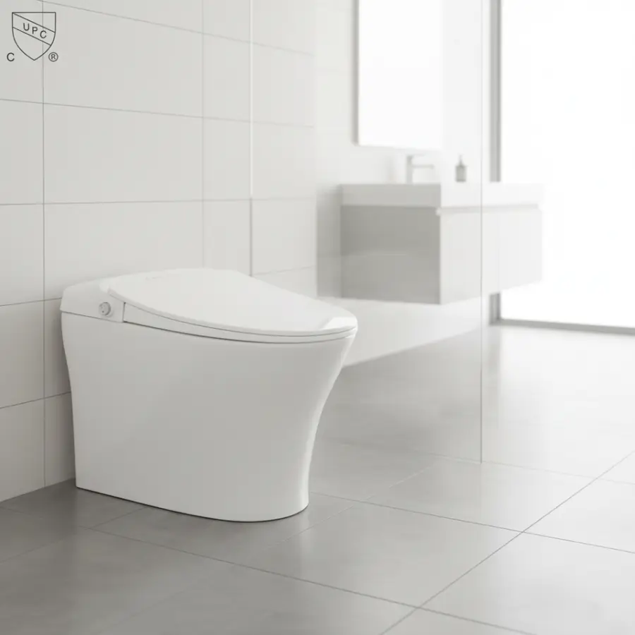 New Product Super Siphonic Automatic Flush Floor Mounted Inodoro Cupc Bathroom One Piece Intelligent Ceramic Smart Toile — view 1