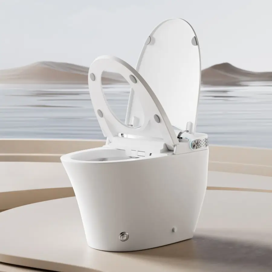 Auto Cover Open Intelligent High-end CUPC ETL ADA Top Quality Ceramic Sanitary Ware Water Closet Bathroom Smart Toilet Commode — image 6